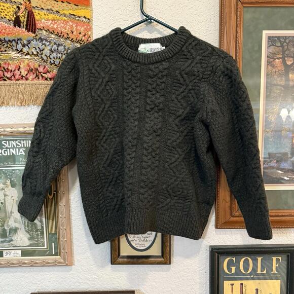 Aran Crafts Other - NWOT Vintage Aran Irish Super Soft 100% Merino Wool Sweater Size Kids Medium